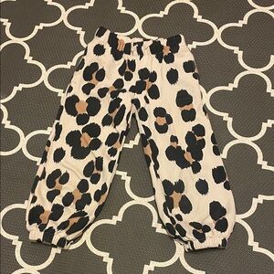 GAP Kids Leopard Print Joggers - Black and Brown